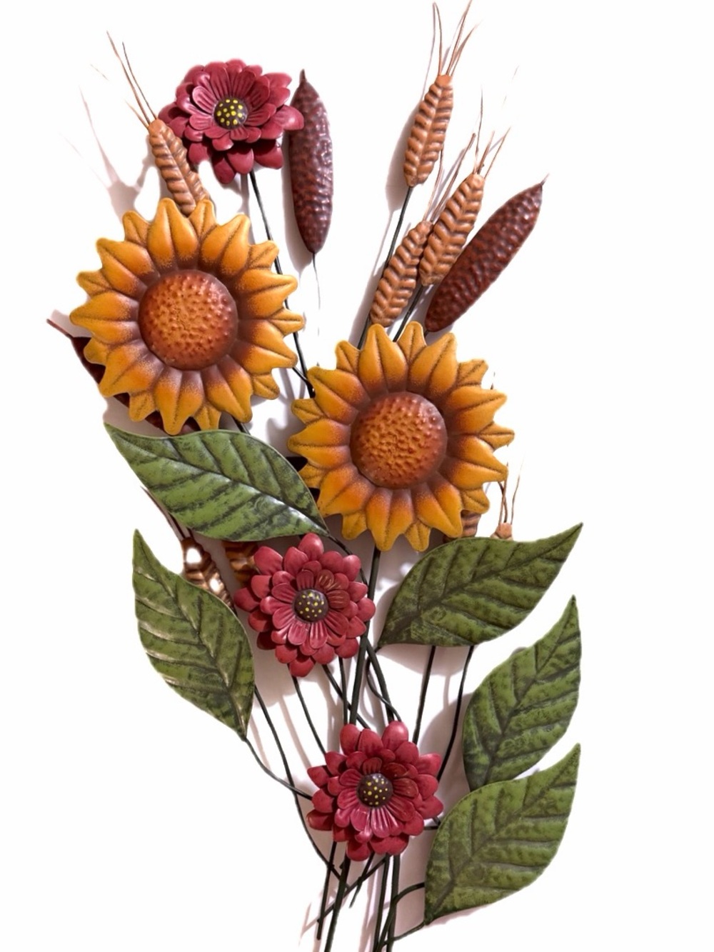 Decorative Rooster and Sunflower Metal Wall Multicolor. Decor - Picture 3 of 6